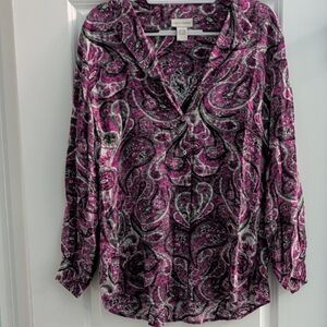 Soft Surroundings Vibrant Paisley Blouse